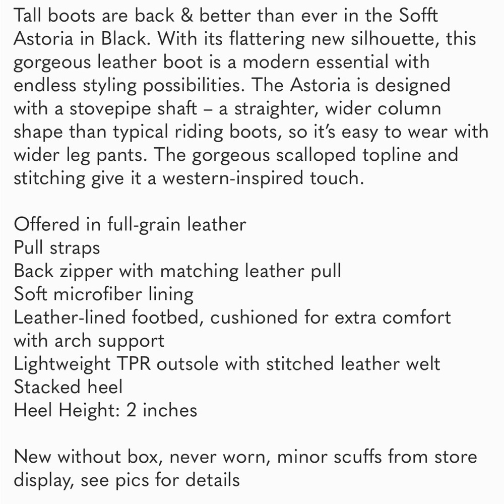 Sofft Astoria tall Leather Riding Boots 7.5 - Picture 7 of 7